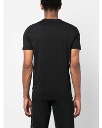 schwarzes T-Shirt mit einem Rundhalsausschnitt von Ea7 Emporio Armani