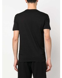 schwarzes T-Shirt mit einem Rundhalsausschnitt von Ea7 Emporio Armani