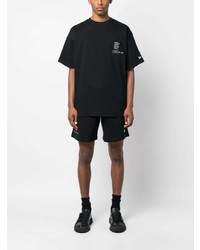 schwarzes T-Shirt mit einem Rundhalsausschnitt von Yohji Yamamoto