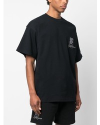 schwarzes T-Shirt mit einem Rundhalsausschnitt von Yohji Yamamoto