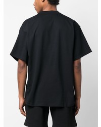 schwarzes T-Shirt mit einem Rundhalsausschnitt von Yohji Yamamoto