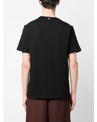 schwarzes T-Shirt mit einem Rundhalsausschnitt von Herno