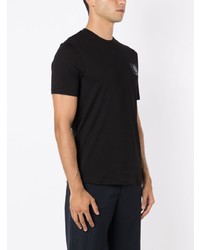 schwarzes T-Shirt mit einem Rundhalsausschnitt von Armani Exchange