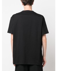 schwarzes T-Shirt mit einem Rundhalsausschnitt von Alexander McQueen