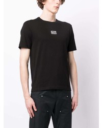 schwarzes T-Shirt mit einem Rundhalsausschnitt von Ea7 Emporio Armani