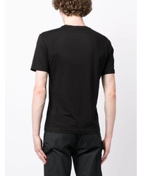 schwarzes T-Shirt mit einem Rundhalsausschnitt von Ea7 Emporio Armani