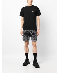 schwarzes T-Shirt mit einem Rundhalsausschnitt von A Bathing Ape