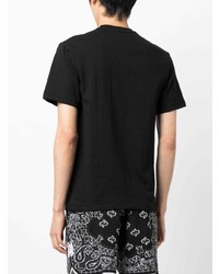 schwarzes T-Shirt mit einem Rundhalsausschnitt von A Bathing Ape