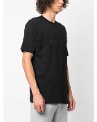 schwarzes T-Shirt mit einem Rundhalsausschnitt von BOSS