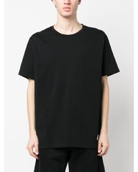 schwarzes T-Shirt mit einem Rundhalsausschnitt von Balmain