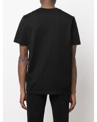 schwarzes T-Shirt mit einem Rundhalsausschnitt von Moncler