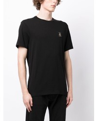 schwarzes T-Shirt mit einem Rundhalsausschnitt von Armani Exchange