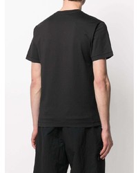 schwarzes T-Shirt mit einem Rundhalsausschnitt von Stone Island