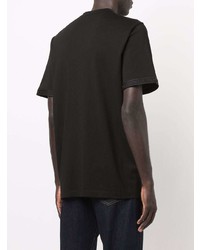 schwarzes T-Shirt mit einem Rundhalsausschnitt von Moncler