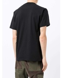 schwarzes T-Shirt mit einem Rundhalsausschnitt von Stone Island