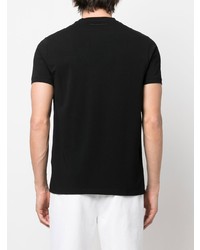 schwarzes T-Shirt mit einem Rundhalsausschnitt von Karl Lagerfeld