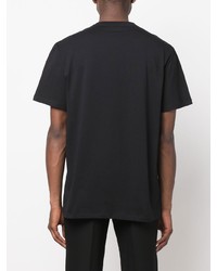 schwarzes T-Shirt mit einem Rundhalsausschnitt von Alexander McQueen