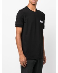 schwarzes T-Shirt mit einem Rundhalsausschnitt von Kiton