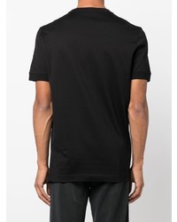 schwarzes T-Shirt mit einem Rundhalsausschnitt von Kiton