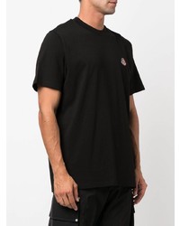 schwarzes T-Shirt mit einem Rundhalsausschnitt von Moncler Genius