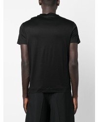 schwarzes T-Shirt mit einem Rundhalsausschnitt von Giorgio Armani