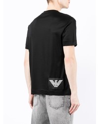 schwarzes T-Shirt mit einem Rundhalsausschnitt von Emporio Armani