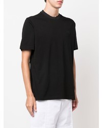 schwarzes T-Shirt mit einem Rundhalsausschnitt von Moncler