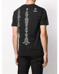 schwarzes T-Shirt mit einem Rundhalsausschnitt von Les Hommes Urban