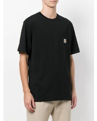 schwarzes T-Shirt mit einem Rundhalsausschnitt von Carhartt