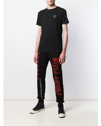 schwarzes T-Shirt mit einem Rundhalsausschnitt von Philipp Plein