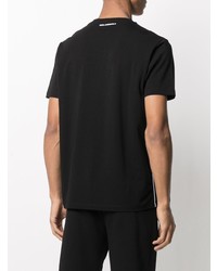 schwarzes T-Shirt mit einem Rundhalsausschnitt von Karl Lagerfeld