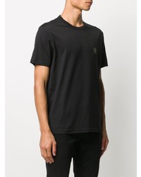 schwarzes T-Shirt mit einem Rundhalsausschnitt von Belstaff