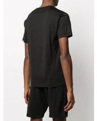 schwarzes T-Shirt mit einem Rundhalsausschnitt von Stone Island