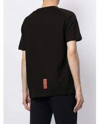 schwarzes T-Shirt mit einem Rundhalsausschnitt von Ea7 Emporio Armani