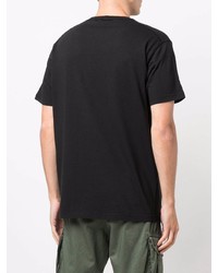 schwarzes T-Shirt mit einem Rundhalsausschnitt von Stone Island