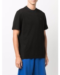 schwarzes T-Shirt mit einem Rundhalsausschnitt von Moncler