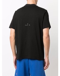 schwarzes T-Shirt mit einem Rundhalsausschnitt von Moncler