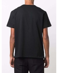 schwarzes T-Shirt mit einem Rundhalsausschnitt von Alexander McQueen