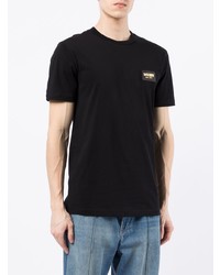 schwarzes T-Shirt mit einem Rundhalsausschnitt von Moschino