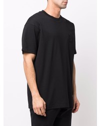 schwarzes T-Shirt mit einem Rundhalsausschnitt von Moncler