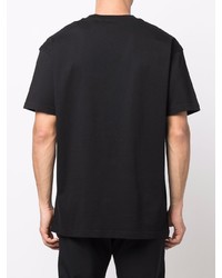 schwarzes T-Shirt mit einem Rundhalsausschnitt von Moncler