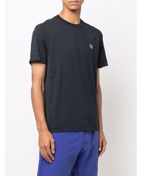 schwarzes T-Shirt mit einem Rundhalsausschnitt von Stone Island