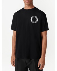 schwarzes T-Shirt mit einem Rundhalsausschnitt von Burberry