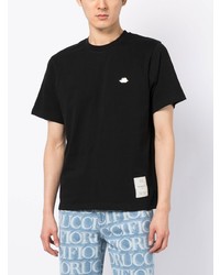 schwarzes T-Shirt mit einem Rundhalsausschnitt von Fiorucci