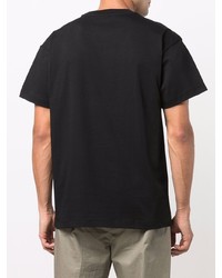 schwarzes T-Shirt mit einem Rundhalsausschnitt von Jil Sander