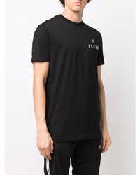 schwarzes T-Shirt mit einem Rundhalsausschnitt von Philipp Plein