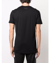 schwarzes T-Shirt mit einem Rundhalsausschnitt von Philipp Plein