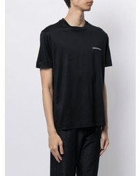 schwarzes T-Shirt mit einem Rundhalsausschnitt von Emporio Armani