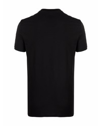 schwarzes T-Shirt mit einem Rundhalsausschnitt von DSQUARED2