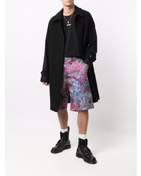 schwarzes T-Shirt mit einem Rundhalsausschnitt von MSGM